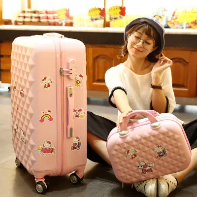 14 24 Inch Women Suitcase Spinner Wheel Girls Suitcase Rolling Luggageboxes Travel Bag Trolley Case