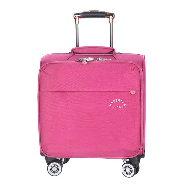 16 Inch Waterproof Oxford Suitcase Trolley Luggage Business Trolley Case Men'S Suitcase Women