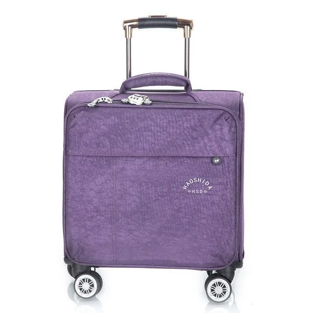 16 Inch Waterproof Oxford Suitcase Trolley Luggage Business Trolley Case Men'S Suitcase Women