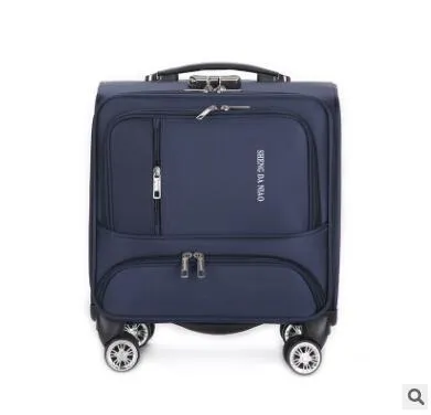 18 Inch Luggage Suitcase Oxford Cabin Boarding Spinner Suitcase Men Travel Rolling Luggage Bag On