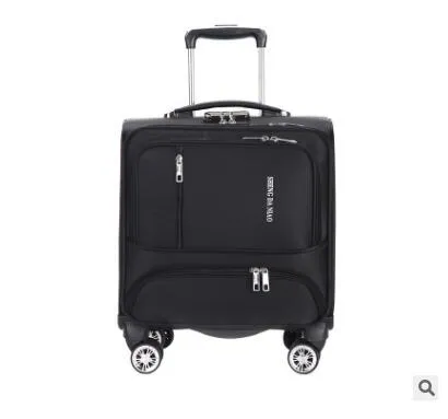 18 Inch Luggage Suitcase Oxford Cabin Boarding Spinner Suitcase Men Travel Rolling Luggage Bag On