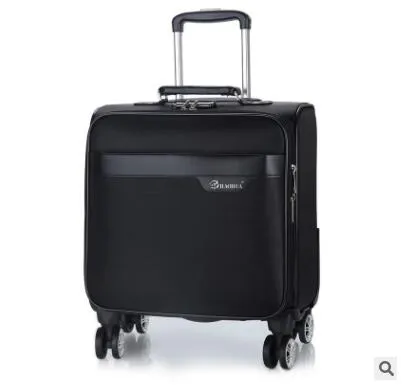 18 Inch Men Spinner Suitcase For Men Travel Trolley Suitcase Pu Travel Rolling Baggage Bag On