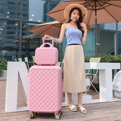 2 Piece Set Suitcase,Small Fresh Universal Wheel Luggage,20"Boarding Box,24"/26"Men And Women Trend