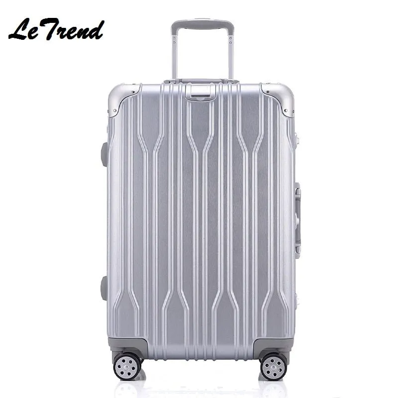 20 24 26 29 Inch Durable Rolling Luggage Tsa Aluminium Frame Abs Trolley Solid Travel Bag Women