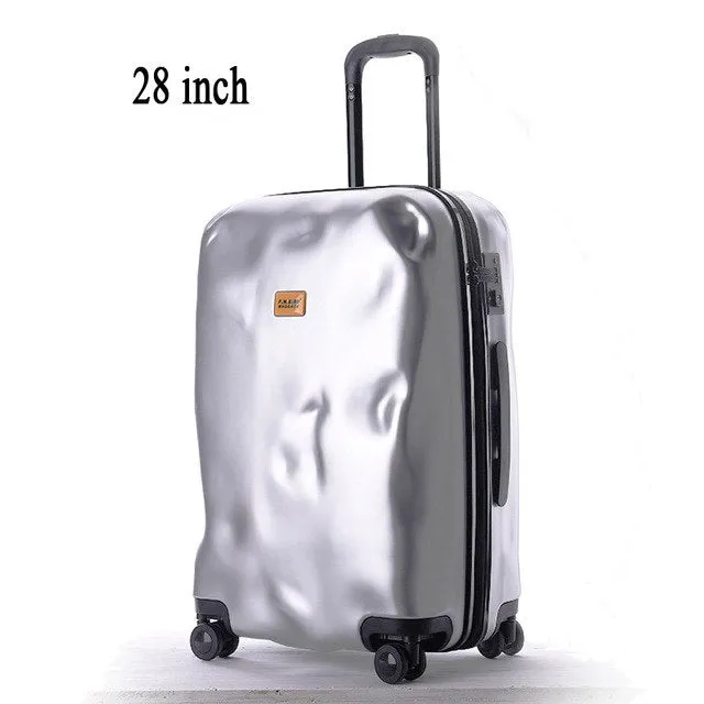 2016 New Fashion Crash Mode Solid Zipper Design Trolley Suitcase/Tsa Lock Luggage Suitcases/Women