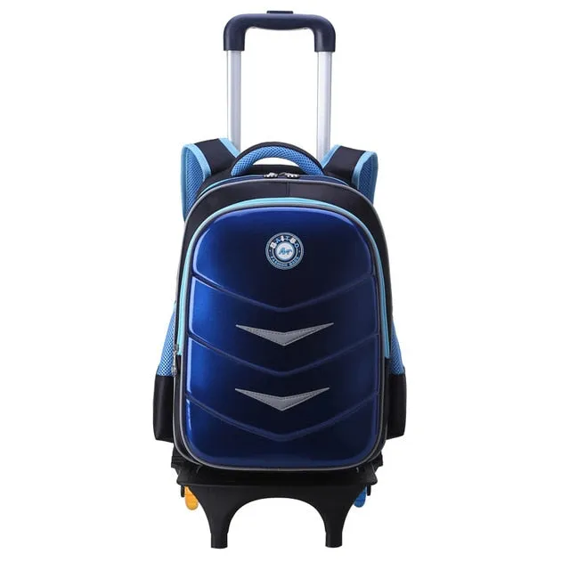 2017 New Trolley Backpack For Children Fashion Cartoon School Wheeled Bag Detachable Backpack For