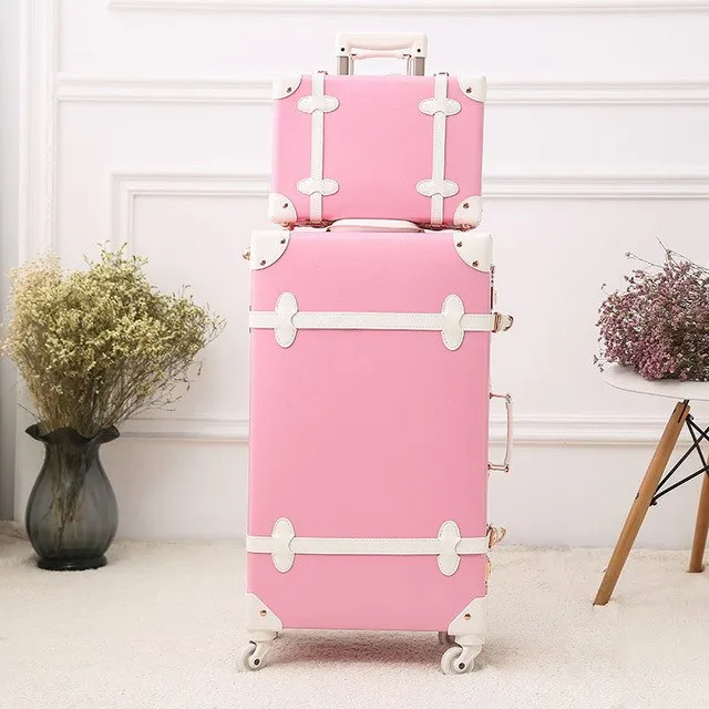 2018 Girl Style Travel Luggage 20"22"24" Large Size Custom Suitcase Carry-Ones Leather Pu Good