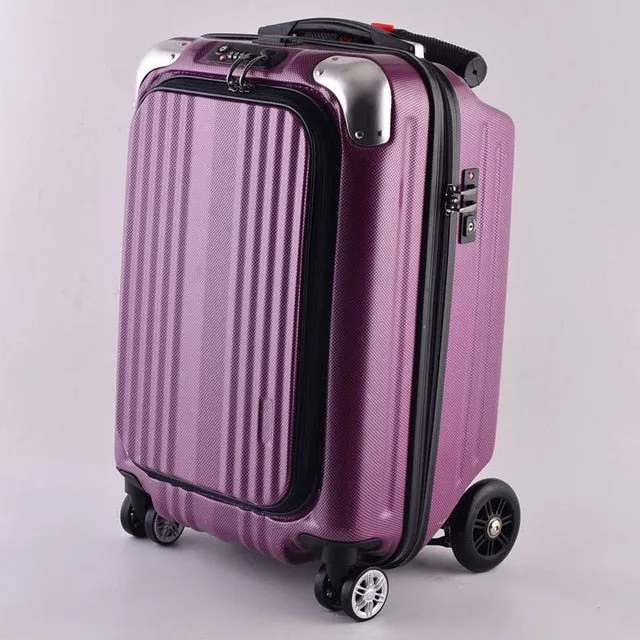 2018 Multi-Function 21 Inches Boy Scooter Suitcase Creative Pc Trolley Case 3D Extrusion Business