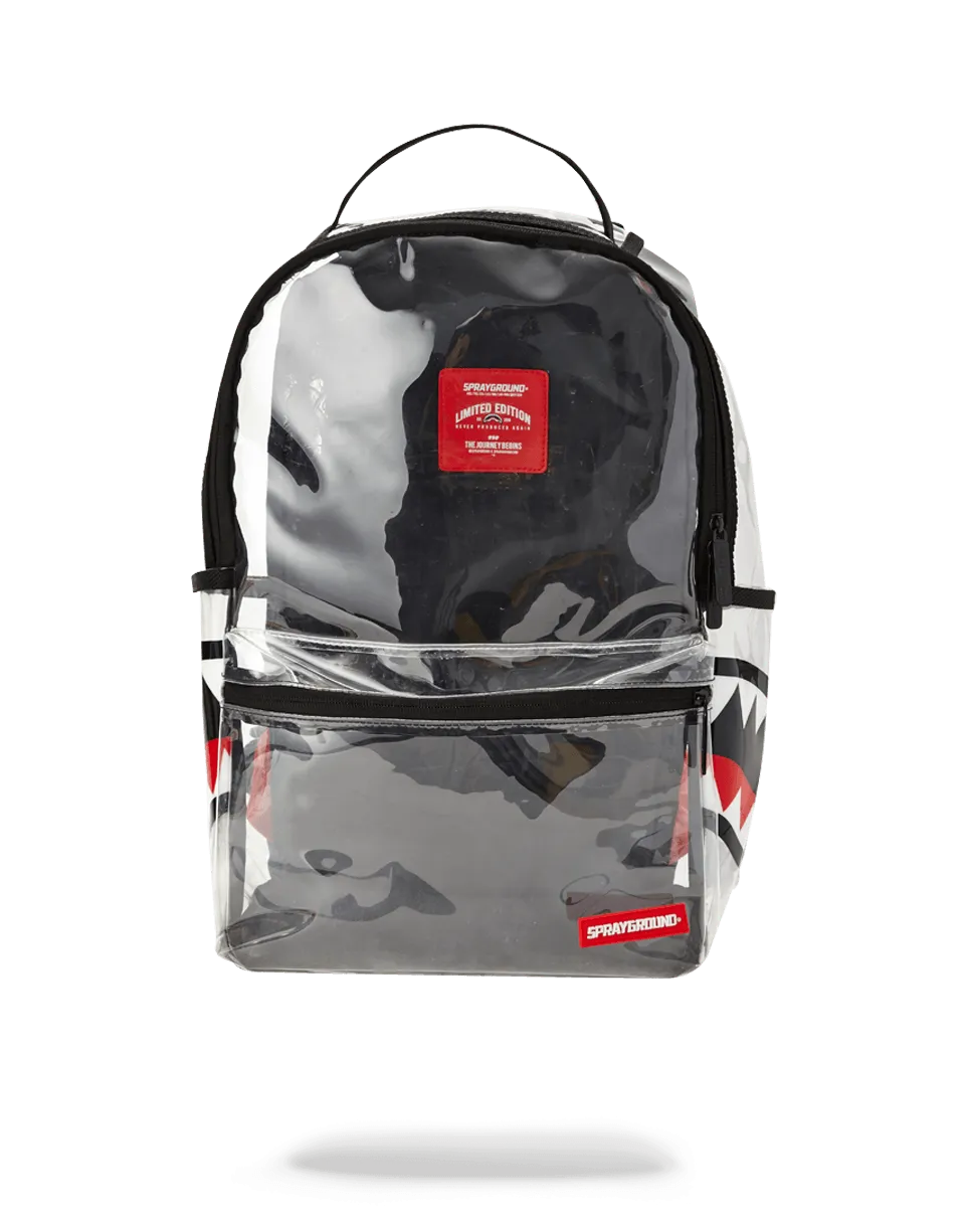 20/20 VISION DOUBLE CARGO SIDE SHARK CLEAR BACKPACK