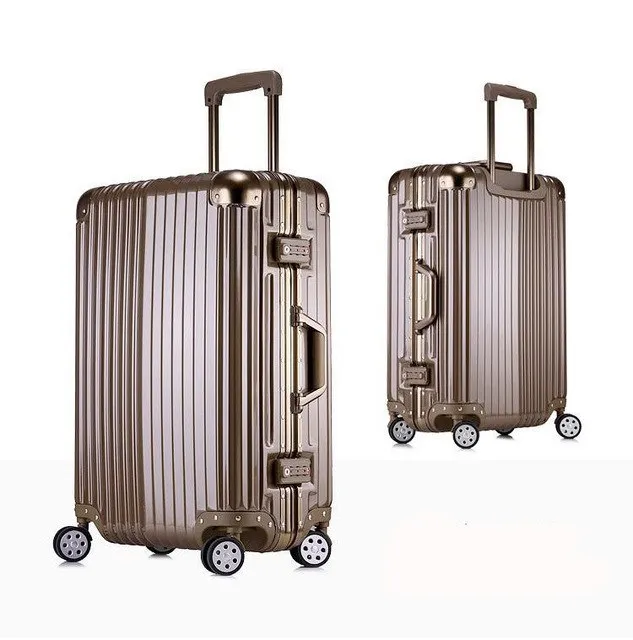 20''22''24''26''29'' Classic Rolling Luggage Aluminium Frame Trolley Solid Travel Cabin Women