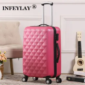 20/24 Inch Abs Girl Students Fashion Spinner Trolley Case Child Travel Luggage Men Rolling Suitcase