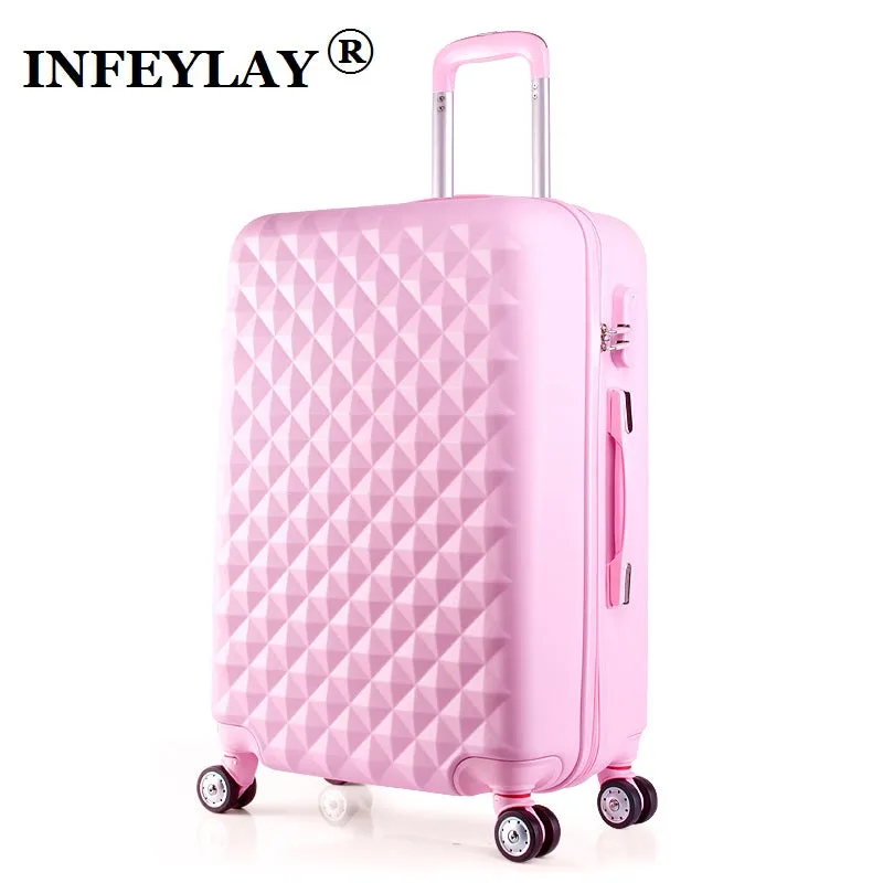 20/24 Inches Abs Girl Students Spinner Trolley Case Child Travel Business Luggage Combination