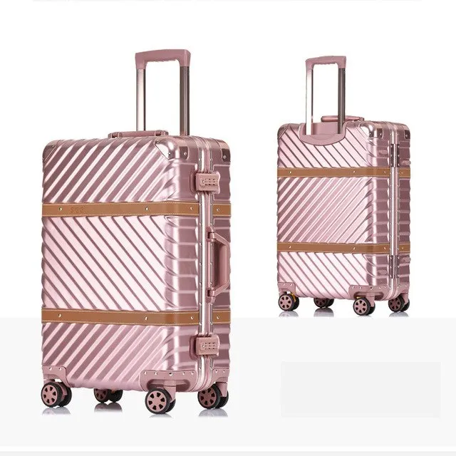 20''24''26'' 29'' Women Travel Rolling Luggage Aluminum Frame Checked Boarding Cabin Case Spinner