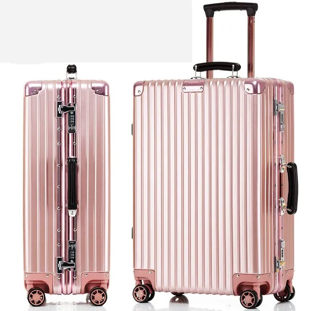 20''24''26'' 29'' Women Travel Rolling Luggage Aluminum Frame Checked Boarding Cabin Case Spinner