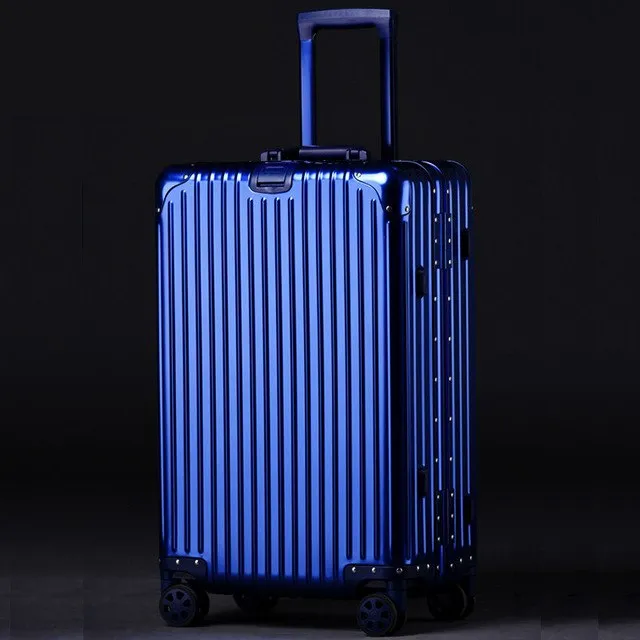 20'24'26'29' Vintage Aluminum Rolling Luggage Spinner Travel Suitcase Original Luggage Women