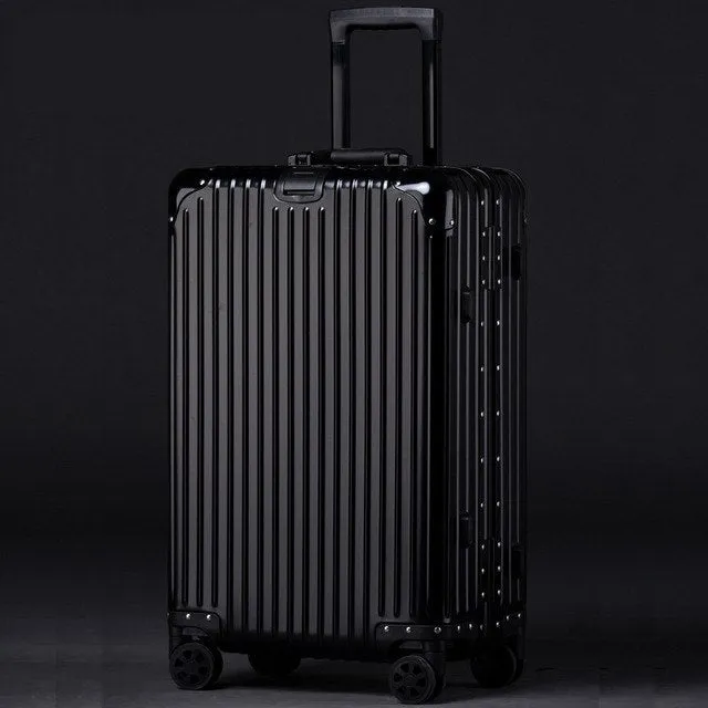 20'24'26'29' Vintage Aluminum Rolling Luggage Spinner Travel Suitcase Original Luggage Women