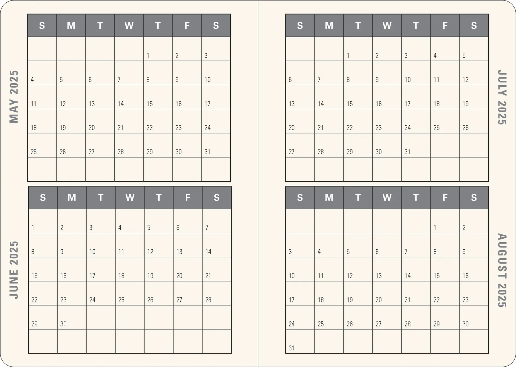 2025 Mushrooms Weekly Planner