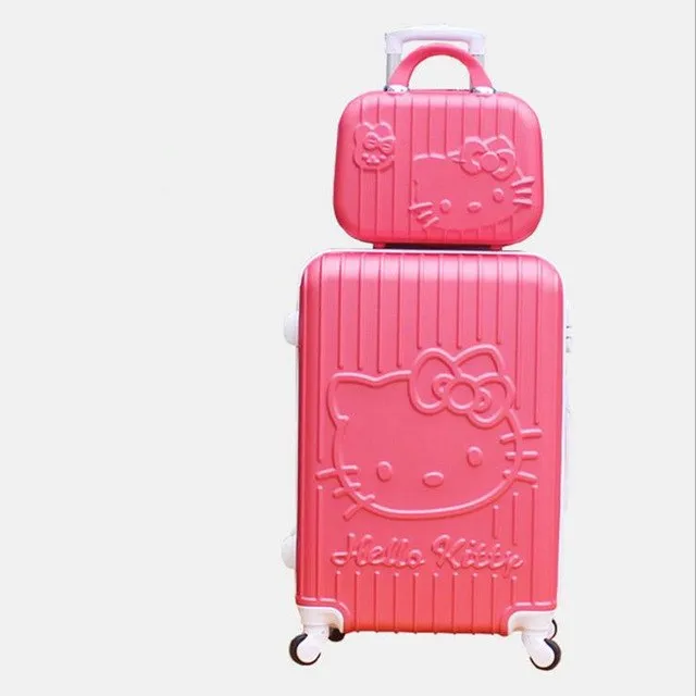 20" 24" Women Travel Luggage Case Spinner Suitcase Men Travel Rolling Case Wheels Lady Travel