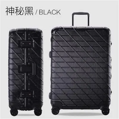 20"26"29"Inchtrolley Suitcase Aluminum Rolling Luggage With Tsa Lock Large Capacity Travel Women