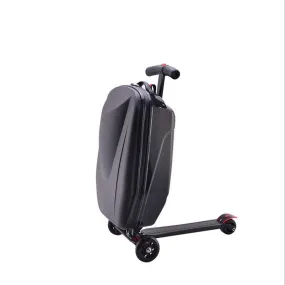 20"Trolley Suitcase Folding Scooter Luggage Boy And Girl Student Cartoon Skateboard Luggage For Men