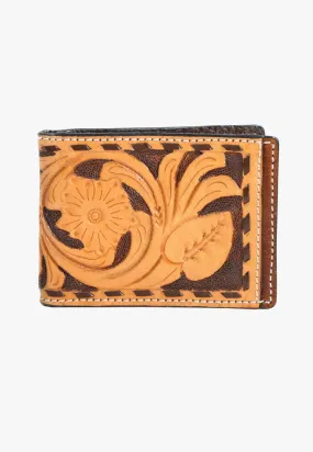 3D Mens Buck Lace Tooled Wallet