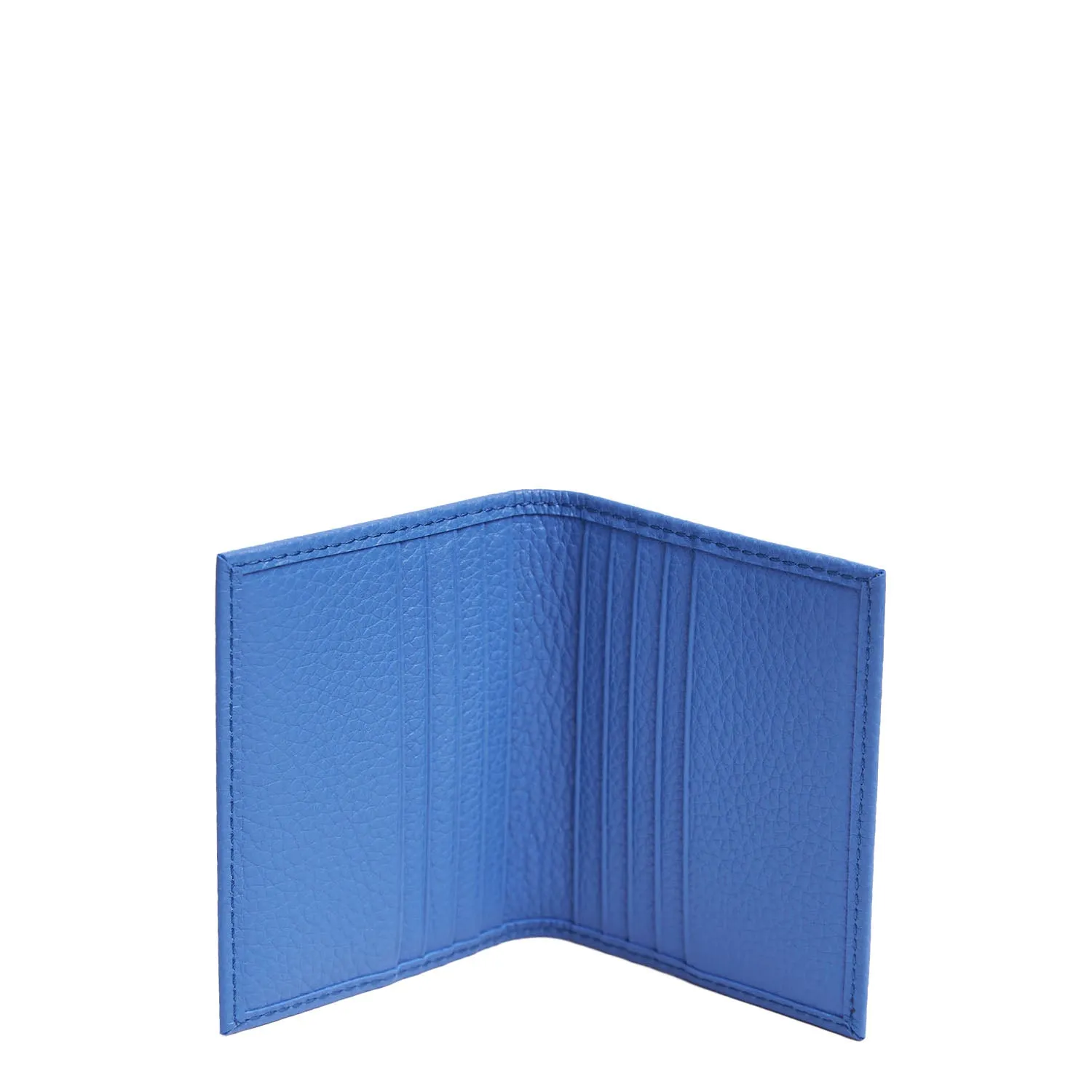 BLUETTE HAMMERED LEATHER FOLDING CARD HOLDER