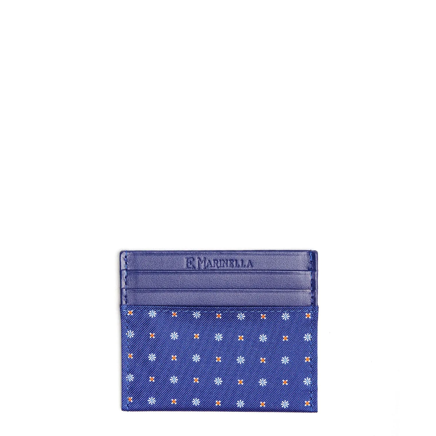 BLUETTE LEATHER AND SILK CREDIT CARD HOLDER