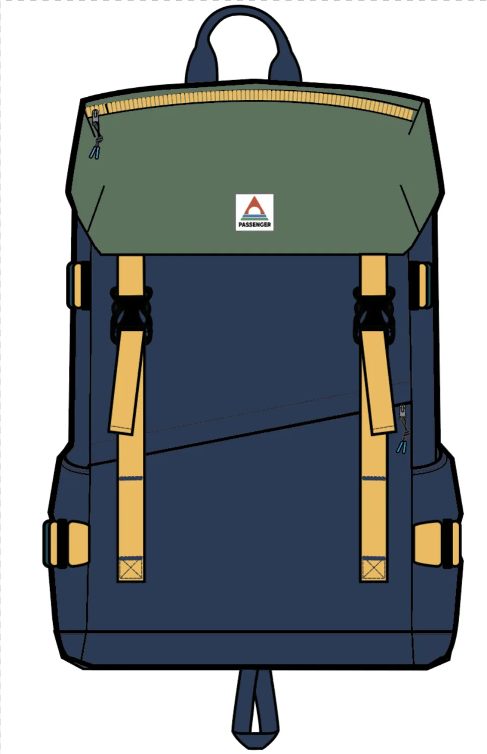 Boondocker Recycled 26L Backpack - Navy/ Laurel Green