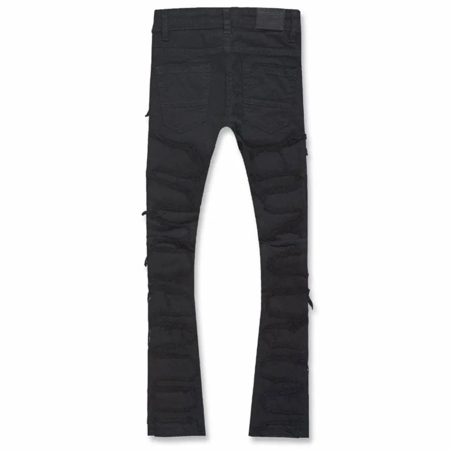 Boys Jordan Craig Stacked Python Denim (Jet Black) JTF1130AB