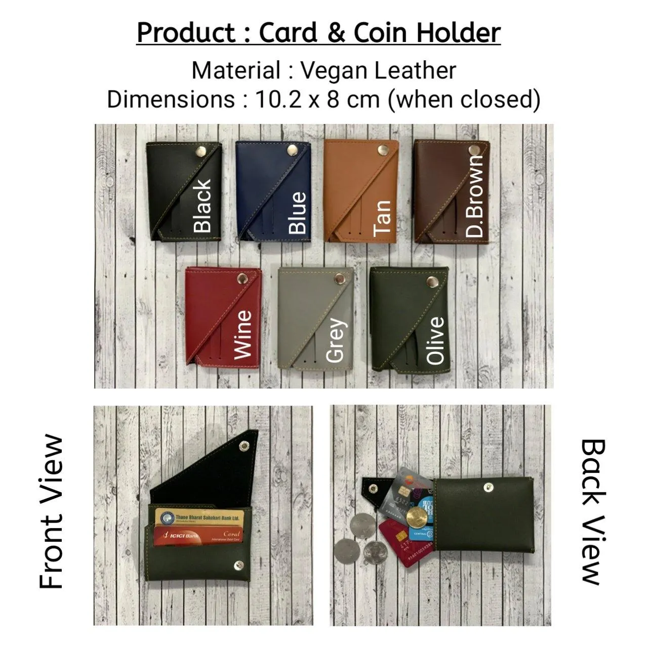 Card & Coin Holder Personalised (No Cod)