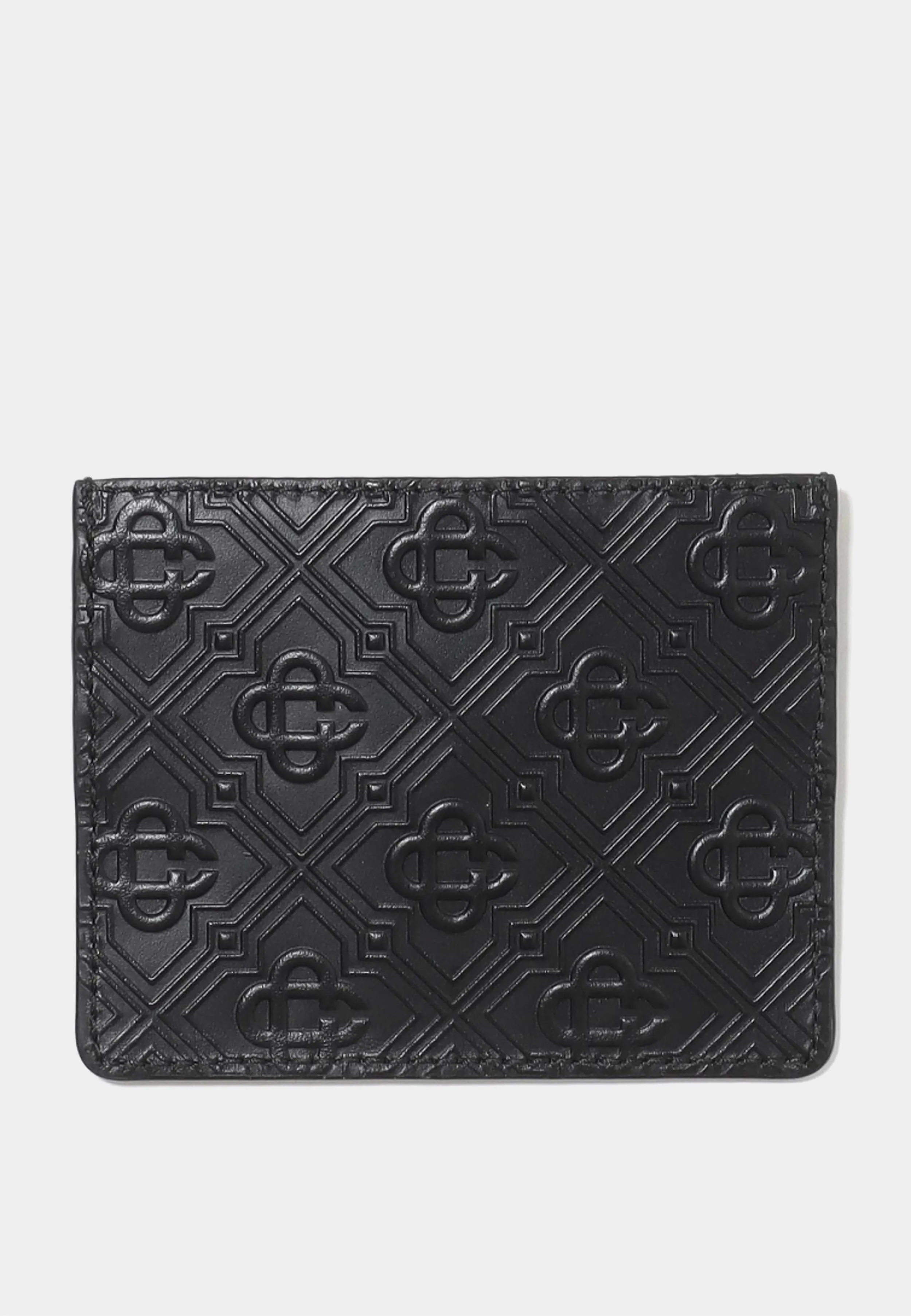 Casablanca Embossed Cc Card Holder Black