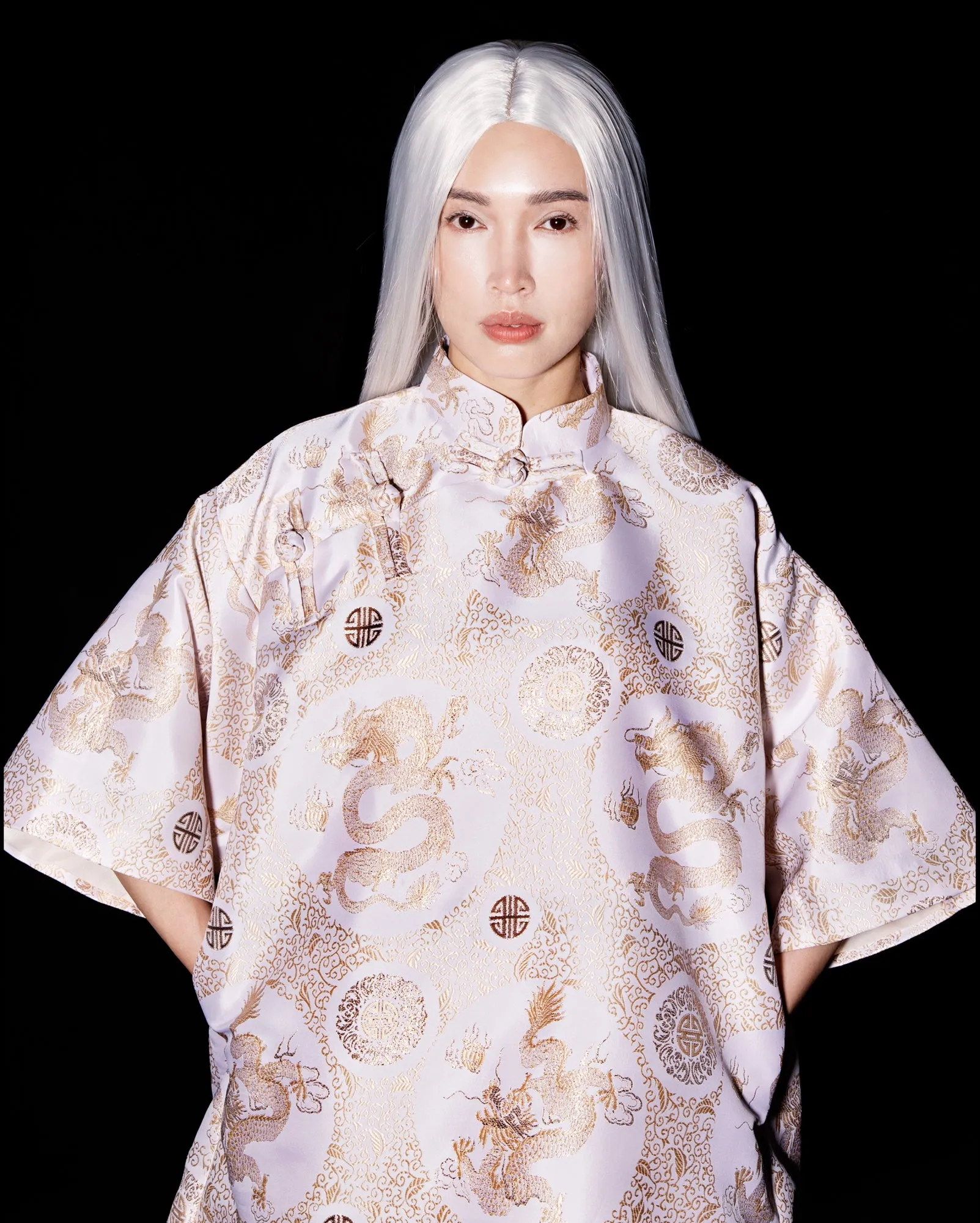 Cheongsam Oversaiz (Rose Gold Dragon)