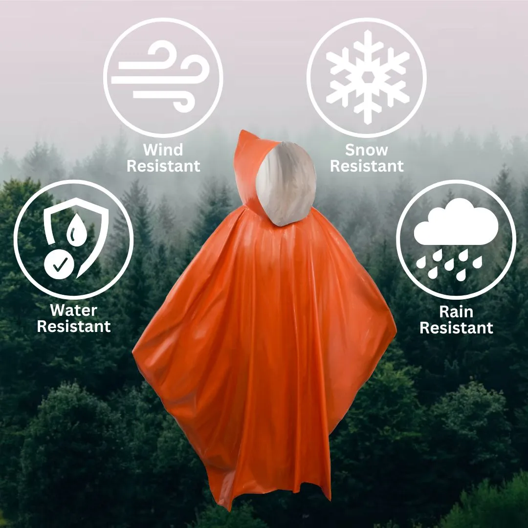 Cold Weather Survival Poncho with ThermaSave Technology