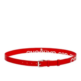 COMME des GARÇONS WALLETS Huge Logo Leather Belt - Red