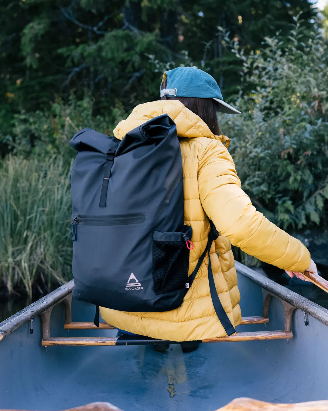 Crossing Roll Top Backpack - Charcoal/ Black