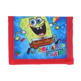 CTM® Kid's SpongeBob Bifold Wallet with Hook and Loop Closure