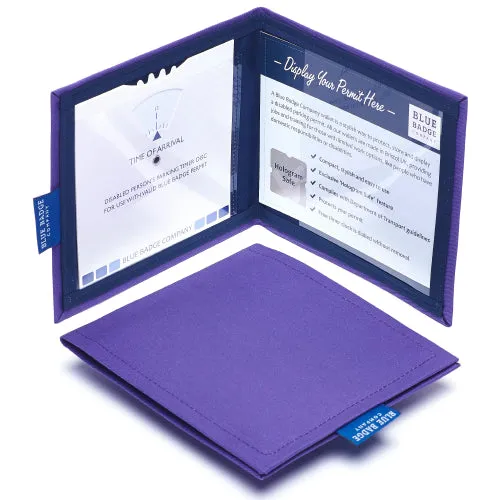 Disabled Blue Badge Wallet in Purple Drill