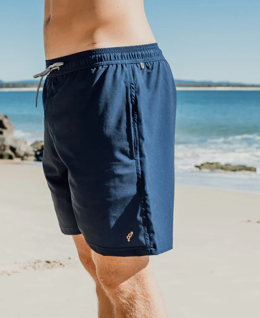 Elastic Waist Boardie | Navy