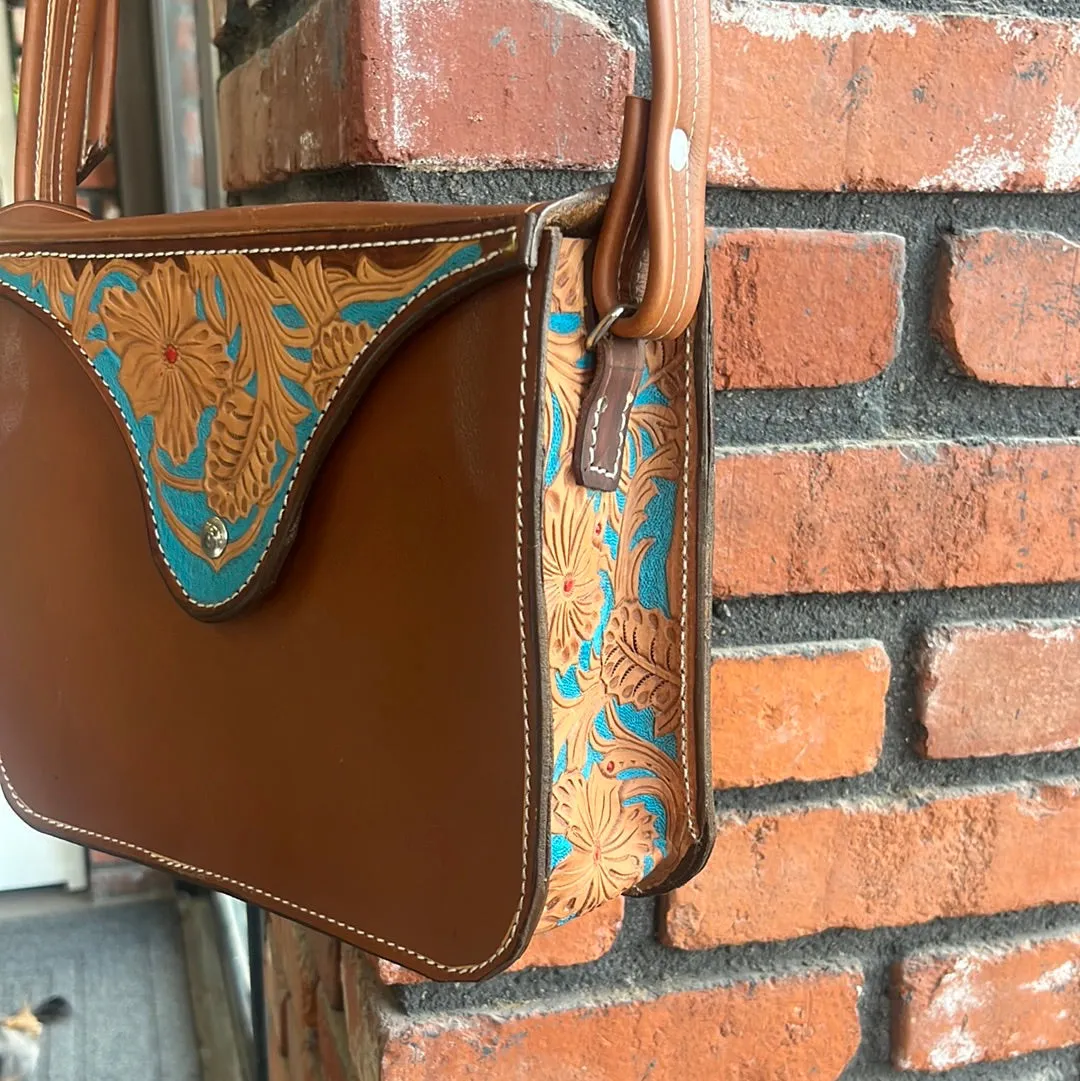 Handmade Leather Squared Off Purse