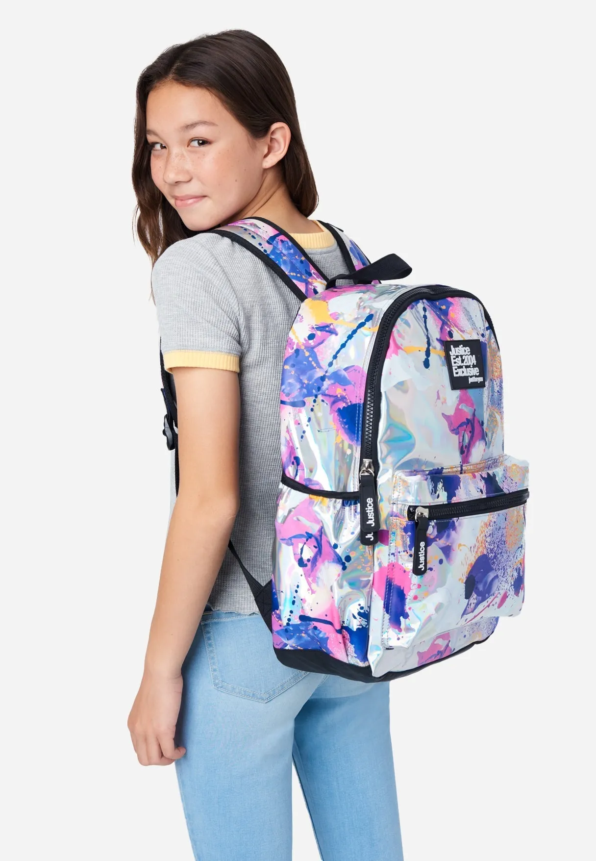 Iridescent Paint Splash Backpack