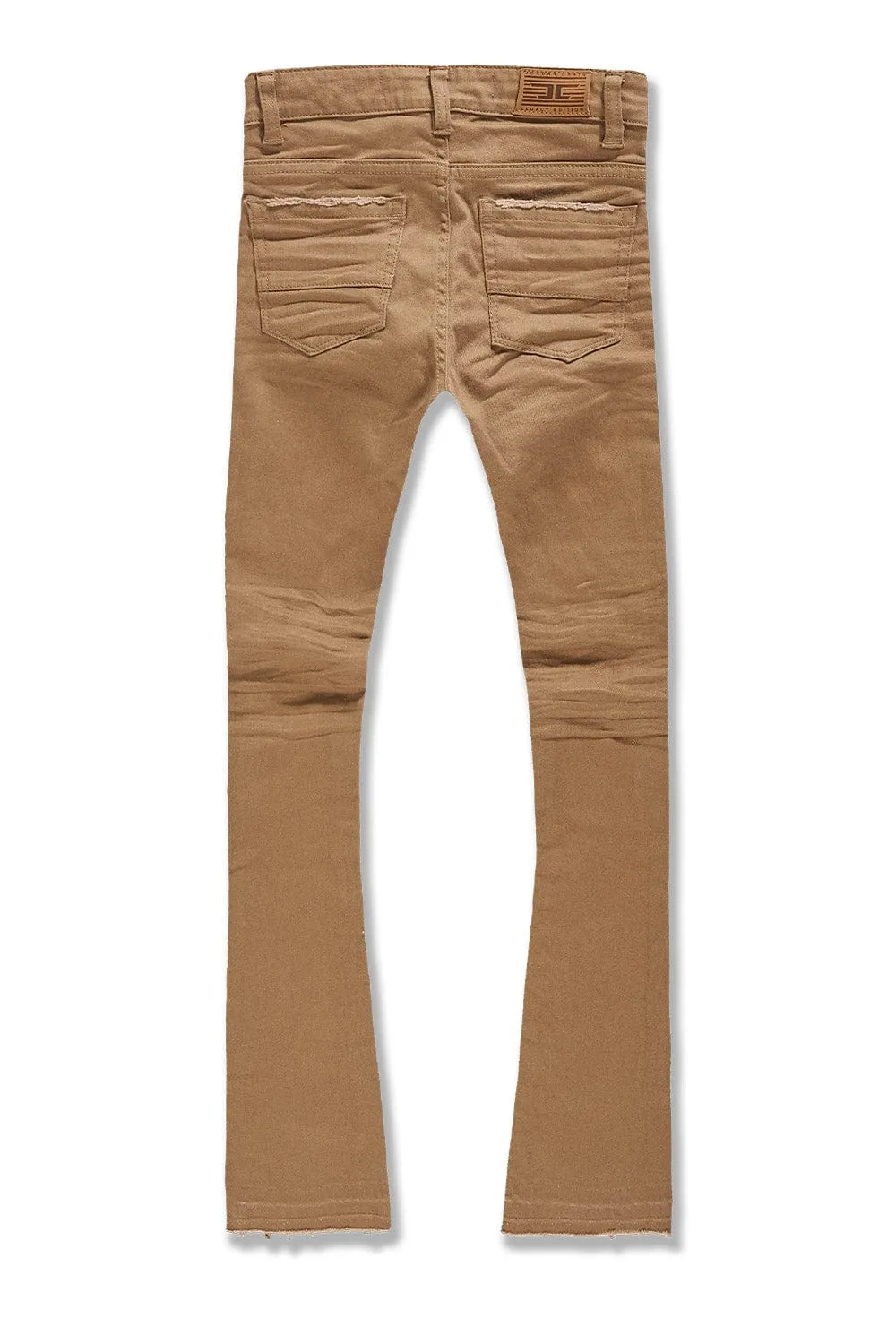 Kids Stacked Tribeca Twill Pants (Dark Earth)