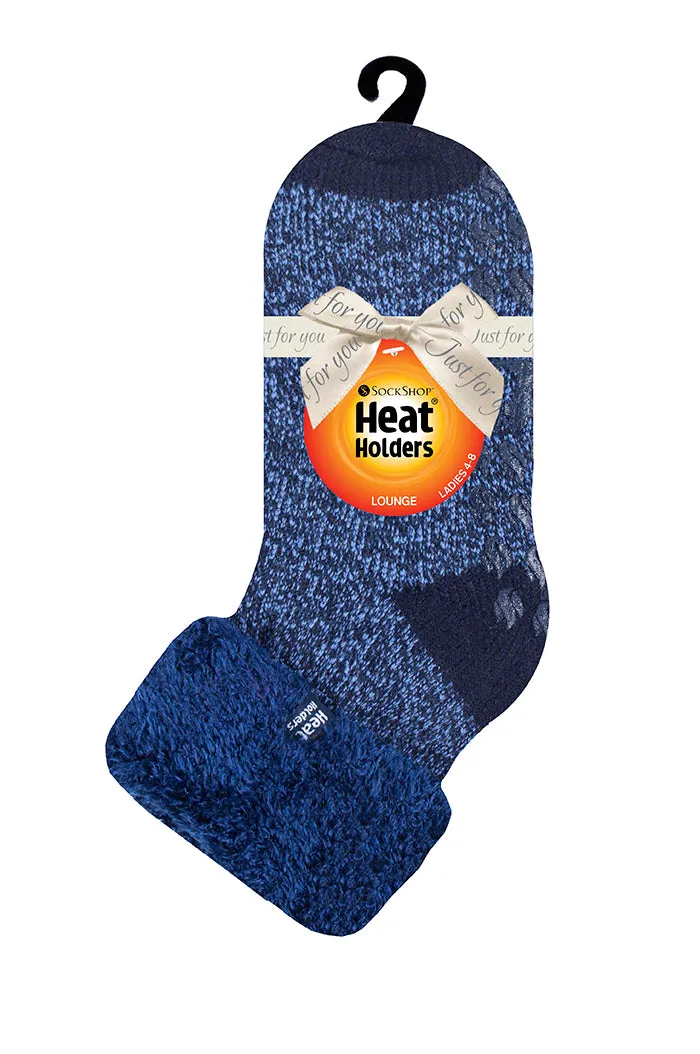 Ladies Original Lindsay Lounge Socks with Turnover Top - Blue