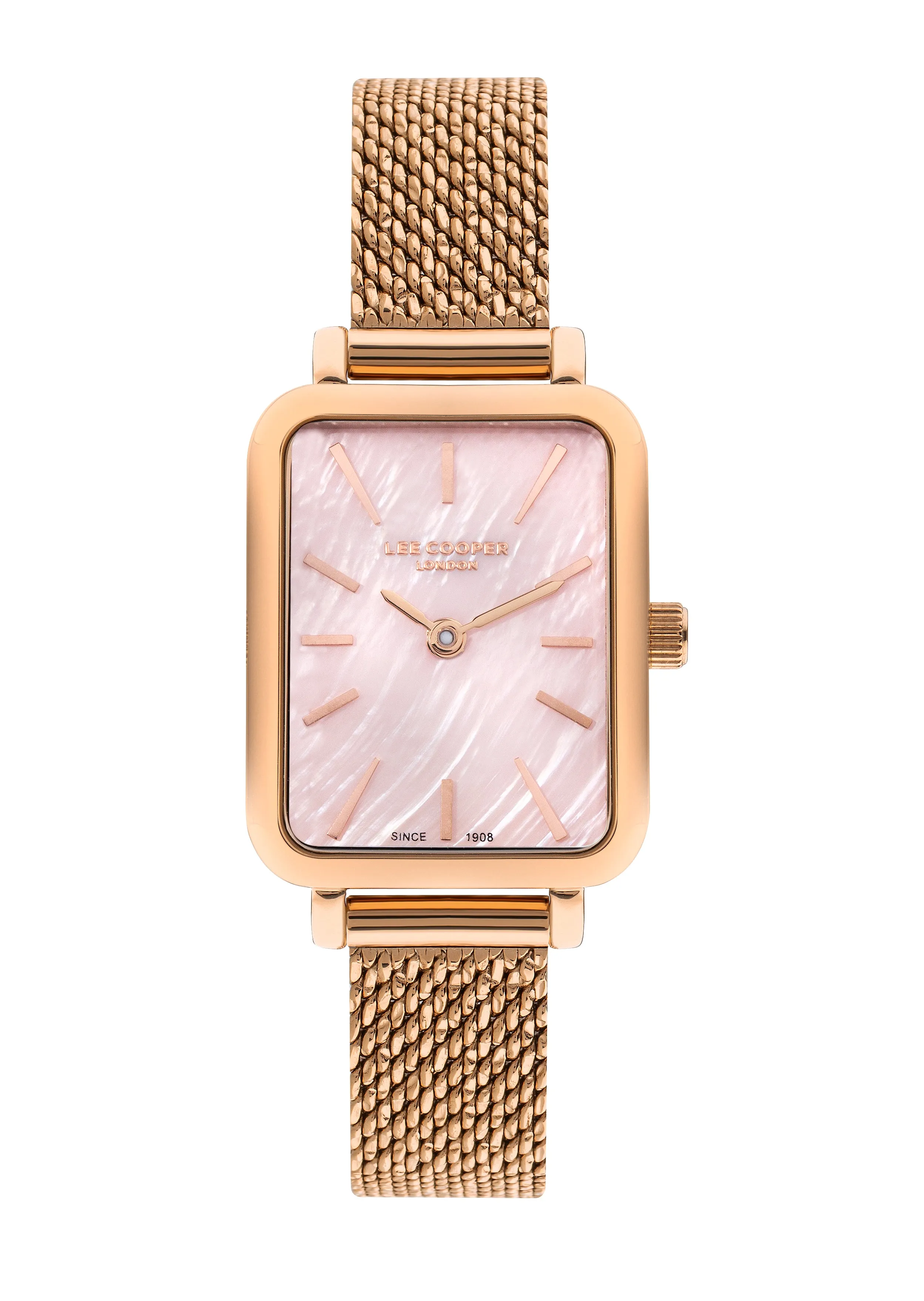 Lee Cooper LC07815.410 Women's Super Metal Rose Gold Mesh Watch