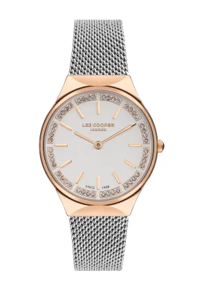 Lee Cooper LC07862.530 Women's Super Metal Rose Gold Mesh Watch