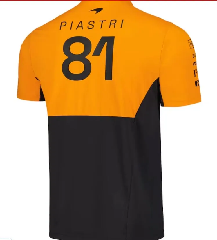 McLaren F1 Men's 2024 Oscar Piastri Team Replica Set Up T-Shirt - Papaya/Phantom