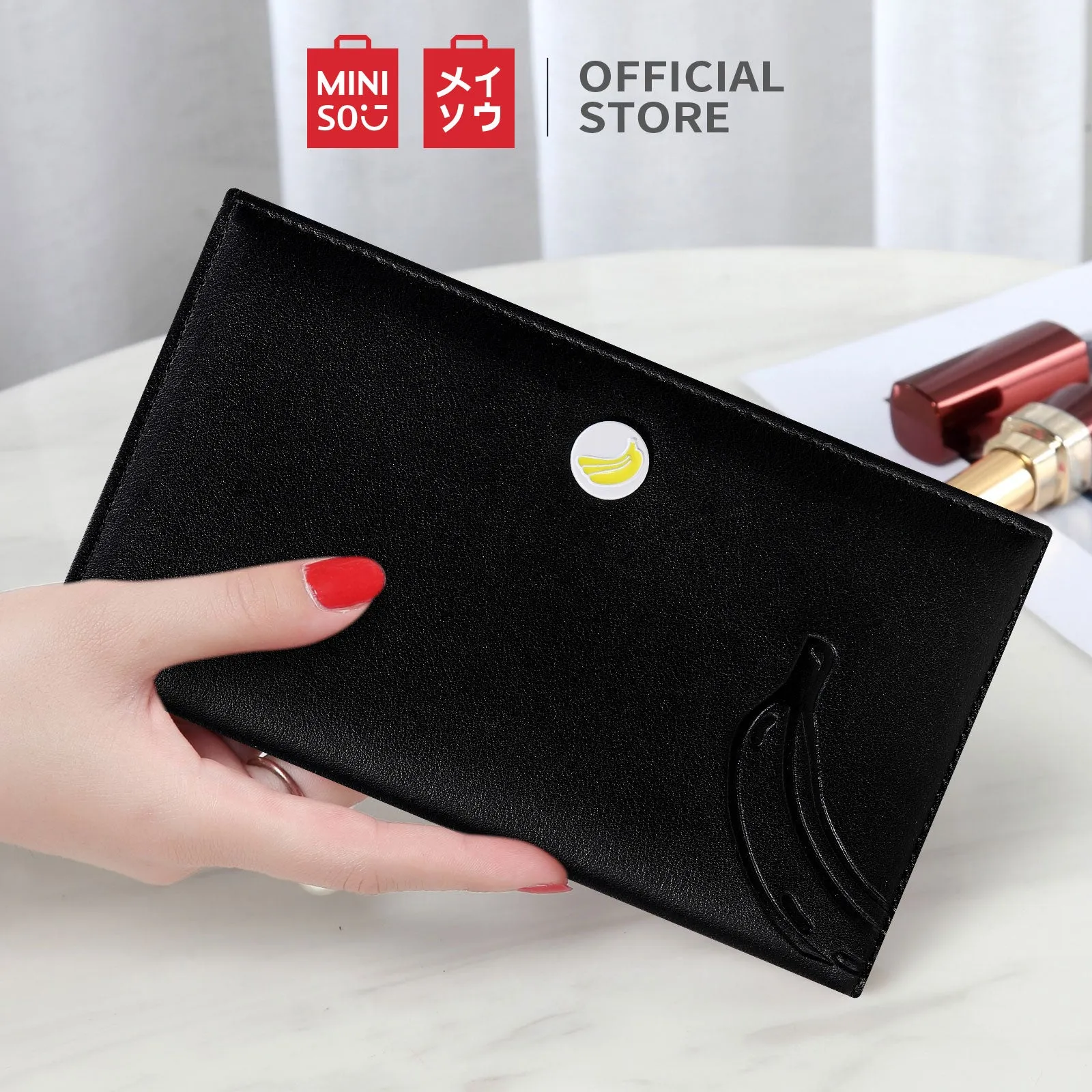 MINISO Fruit Series - Two-Fold Long Purse Wallet for Women and Girls