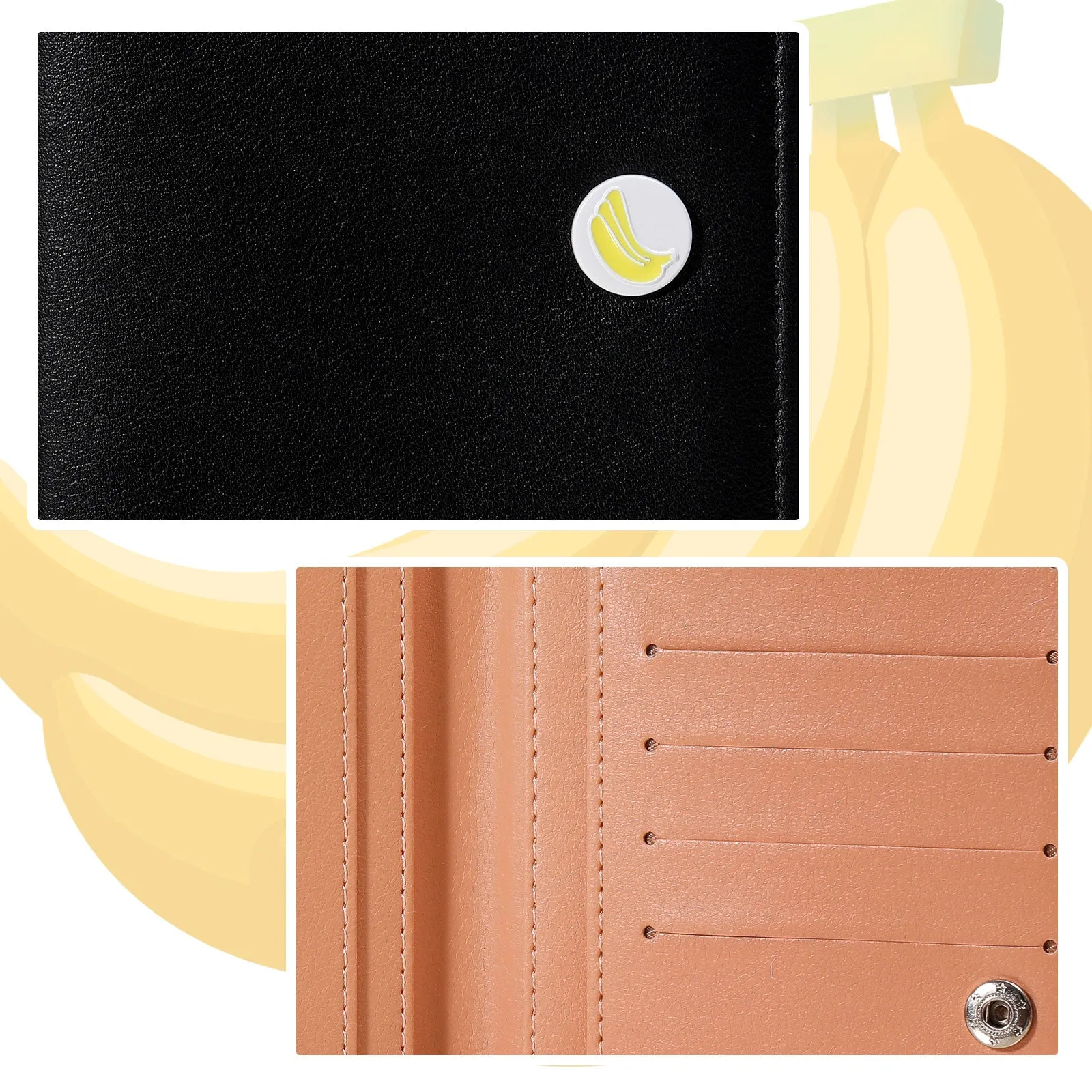 MINISO Fruit Series - Two-Fold Long Purse Wallet for Women and Girls