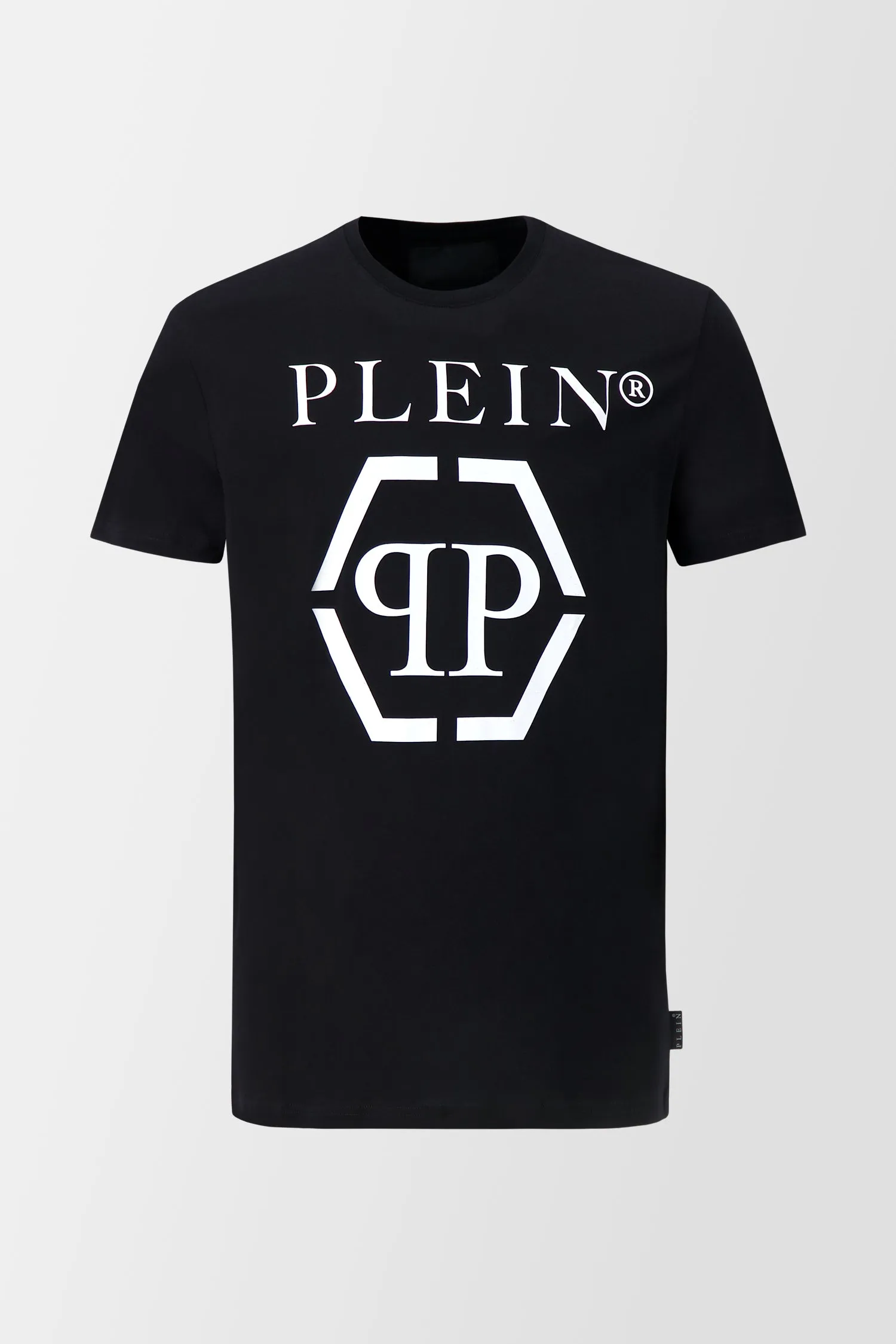 Philipp Plein Black Round Neck SS Hexagon T-Shirt