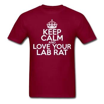 "Keep Calm and Love Your Lab Rat" (white) - Men's T-Shirt