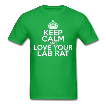 "Keep Calm and Love Your Lab Rat" (white) - Men's T-Shirt